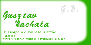 gusztav machala business card